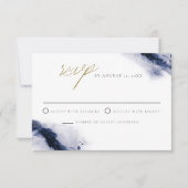 ANYA | RSVP-kaart van de Bohemische marineblauw Wa Kaart (Voorkant)
