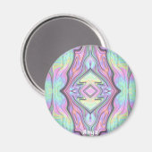 ANYA ~ Yellow Green and Pink Parly Design Magneet (Voorkant / Achterkant)