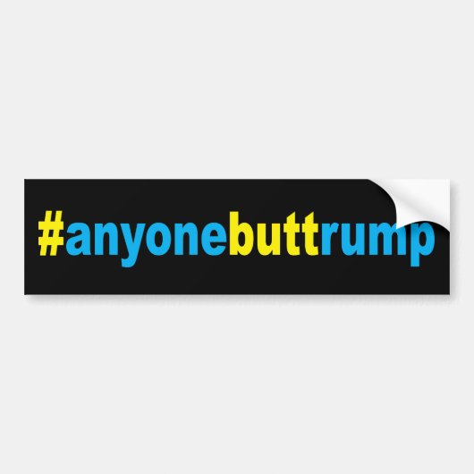 #anyonebuttrump bumpersticker (Voorkant)