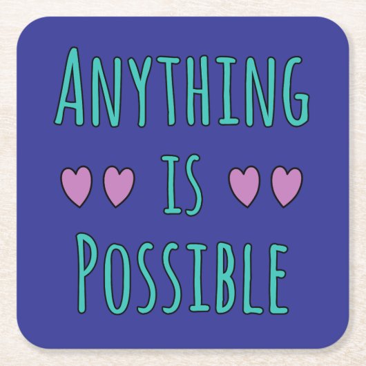 Anything is Possible Kartonnen Onderzetters (Voorkant)
