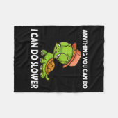 Anything You Can Do - I Can Do Slower Funny Slow T Fleece Deken (Voorkant (Horizontaal))
