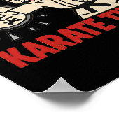 Anytime is karate tijd grappige punch klok poster (Hoek)