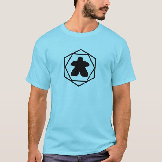 Anytime Meeple Black Art Mannen Shirt (Voorkant)