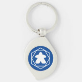 Anytime Meeple White Art Sleutelhanger (Voorkant)