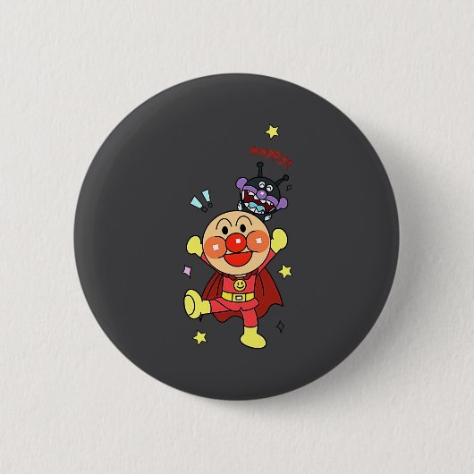 Anyway Anpanman New Ronde Button 5,7 Cm (Voorkant)