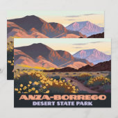 Anza Borrego Desert State Park California Flowers Kaart (Voorkant / Achterkant)