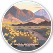 Anza Borrego Desert State Park, Californië Sticker (Voorkant)