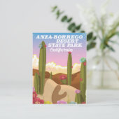 Anza-Borrego Desert State Park-reisposter Briefkaart (Staand voorkant)