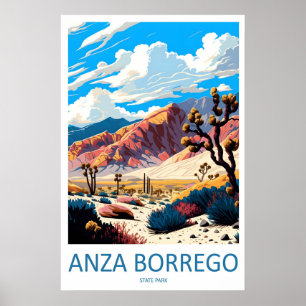 Anza Borrego Desert State Park Vintage Reizen Poster