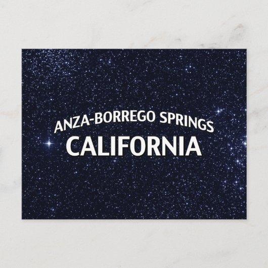 Anza-Borrego Springs California Briefkaart (Voorkant)