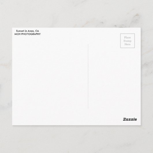 Anza, CA-Briefkaart Briefkaart (Achterkant)