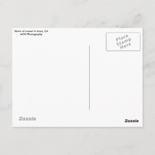 Anza, CA-Briefkaart Briefkaart (Achterkant)