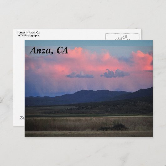 Anza, CA-Briefkaart Briefkaart (Voorkant / Achterkant)