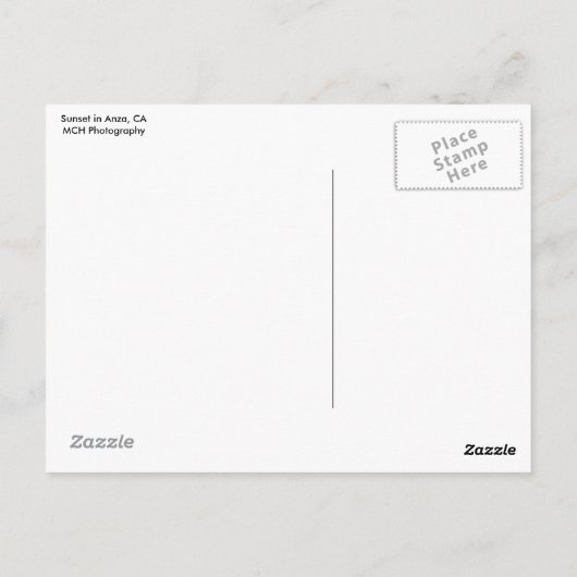 Anza, CA-Briefkaart Briefkaart (Achterkant)