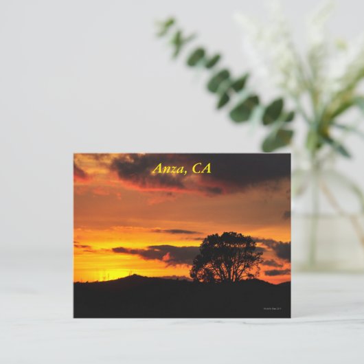 Anza, CA Sunset Briefkaart (Staand voorkant)