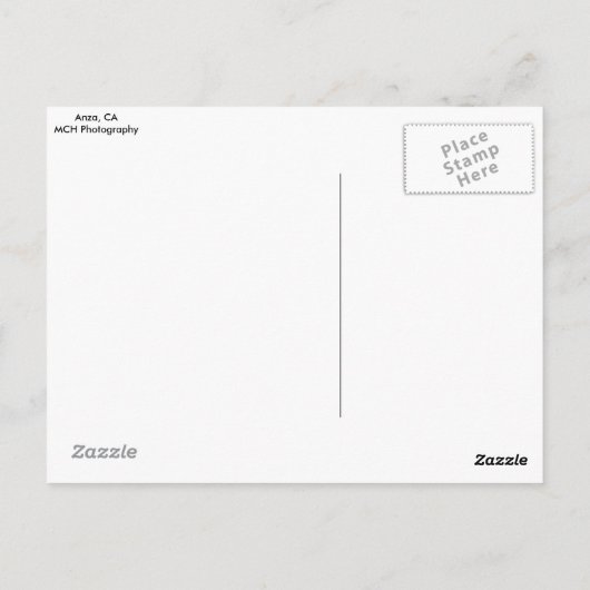 Anza, CA Sunset Briefkaart (Achterkant)