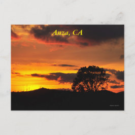 Anza, CA Sunset Briefkaart