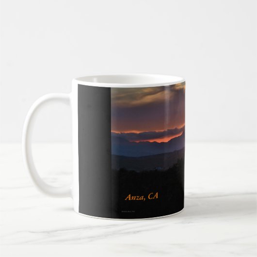Anza, CA Sunset Coffee Mok (Links)