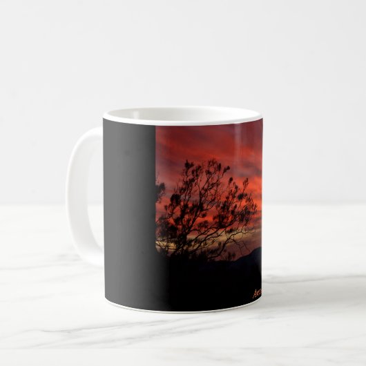 Anza, CA Sunset Coffee Mok (Voorkant links)