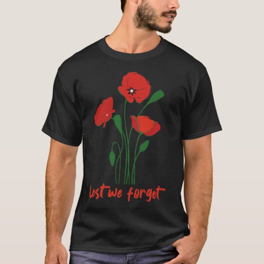 ANZAC Day Lest We Vergeet de herdenking van vetera T-shirt (Voorkant)