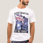 ANZAC Day, opdat we het niet vergeten. AUSTRALIA T-shirt (Voorkant)