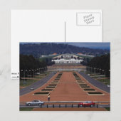 Anzac Parade and Parliament House, Canberra, Ooste Briefkaart (Voorkant / Achterkant)