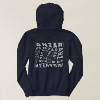Anzar Streetwear Gedraaide Typografie Amazigh Hoodie