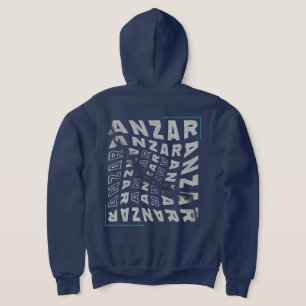 Anzar Streetwear Gedraaide Typografie Amazigh Hoodie