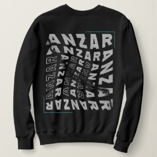 Anzar Streetwear Gedraaide Typografie Amazigh Trui