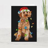 Ao Christmas Tree Light Pajama Dog Lover Xmas Funn Kaart (Voorkant)