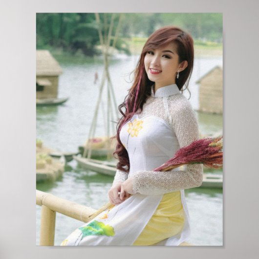 Ao Dai Traditional Vietnam Poster (Voorkant)