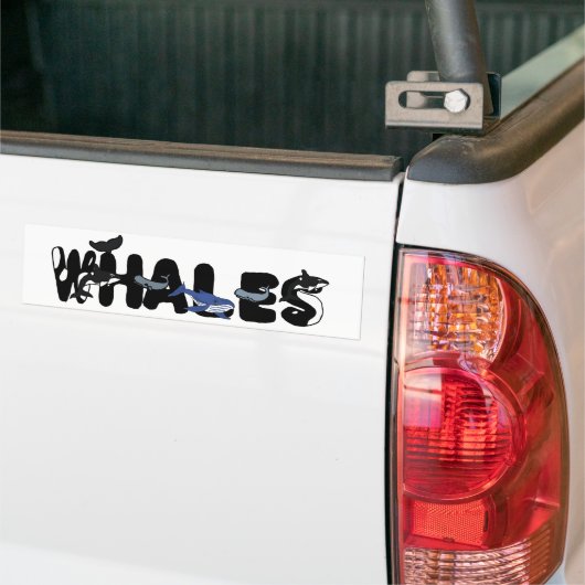 AO- Geweldige WHALES Bumpersticker (Op Truck)