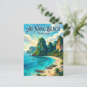 Ao Nang-strand Thailand Briefkaart (Staand voorkant)