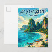 Ao Nang-strand Thailand Briefkaart (Voorkant / Achterkant)