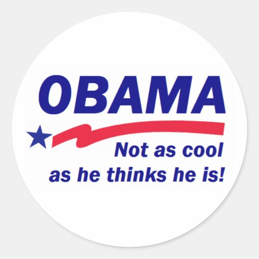 Aobamacool Ronde Sticker (Voorkant)