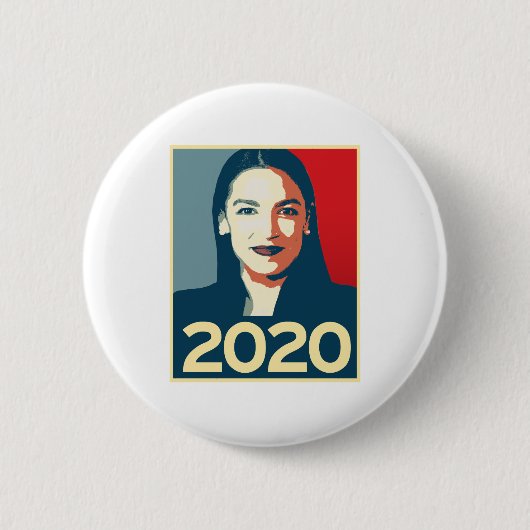 AOC 2020 Propaganda Ronde Button 5,7 Cm (Voorkant)
