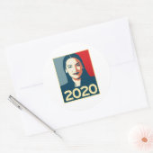 AOC 2020 Propaganda Ronde Sticker (Envelop)