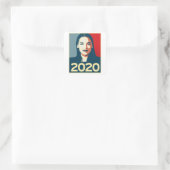 AOC 2020 Propaganda Vierkante Sticker (Tas)
