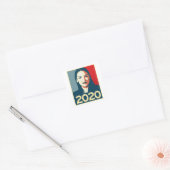 AOC 2020 Propaganda Vierkante Sticker (Envelop)