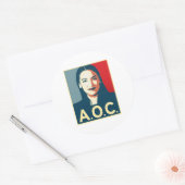 AOC 2024 Propaganda Ronde Sticker (Envelop)