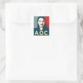 AOC 2024 Propaganda Vierkante Sticker (Tas)