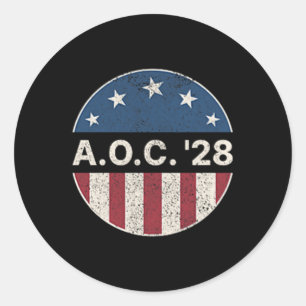 AOC 2028 A.O.C. 2028 voor President American Flag Ronde Sticker