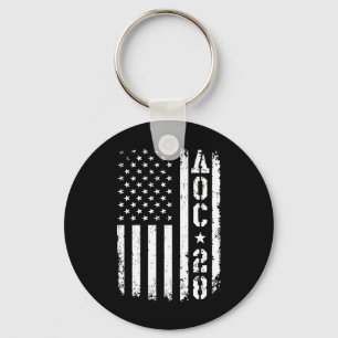 AOC 2028 Amerikaanse vlag lange mouw Sleutelhanger