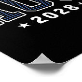AOC 2028 Eenvoudige Preppy Varsity Poster (Hoek)