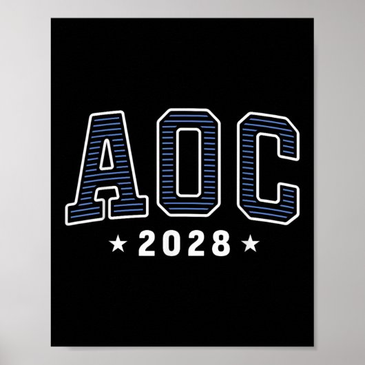 AOC 2028 Eenvoudige Preppy Varsity Poster (Voorkant)