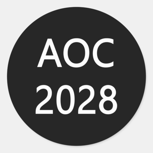 AOC 2028 lange mouw Ronde Sticker (Voorkant)