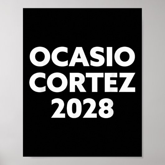 AOC 2028 - Ocasio Cortez 2028 Poster (Voorkant)