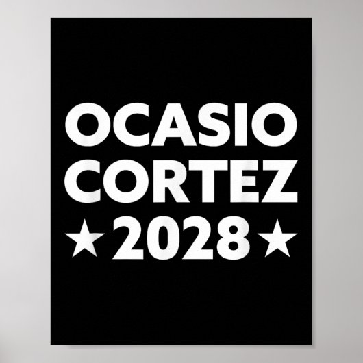 AOC 2028 - Ocasio Cortez 2028 Poster (Voorkant)