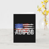 AOC 2028 President Distressed US Flag Kaart (Gele Bloem)