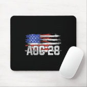 AOC 2028 President verontruste Amerikaanse vlag Ta Muismat (Met muis)